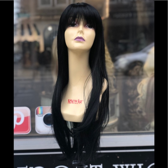 Accessories - Long Black bangs Wig 2020 hairstyle Tesswigs #1